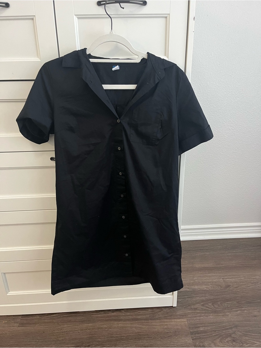 Old Navy Black Botton Down Dress